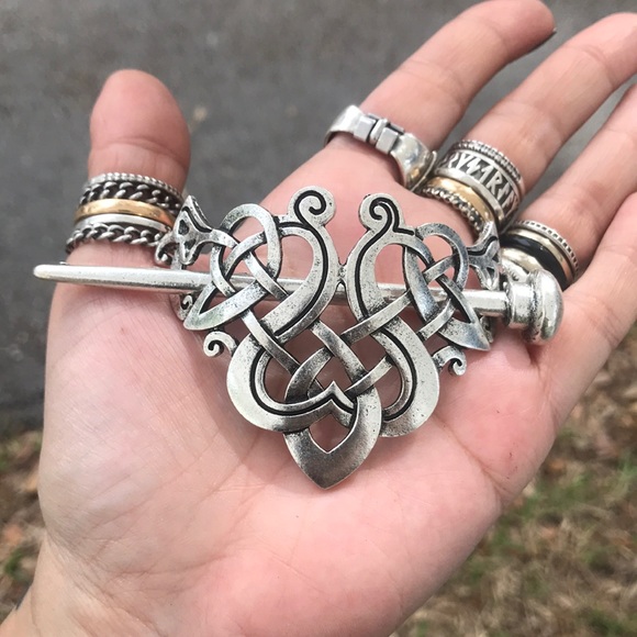Celtic knot viking nordic hairpin clip accessories - Picture 5 of 7